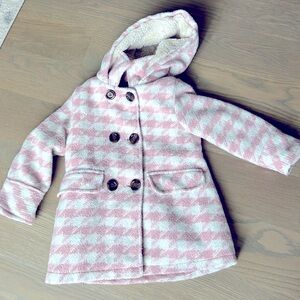 Girls houndstooth peacoat - size 4